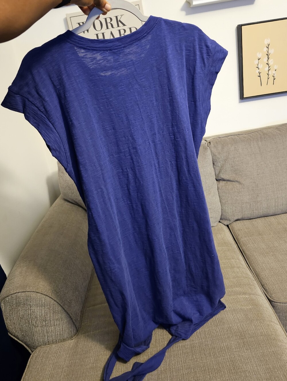 J. Crew Riverbed Blue Casual Relaxed Knit Tie Waist Mini Dress Size Medium - Picture 7 of 7